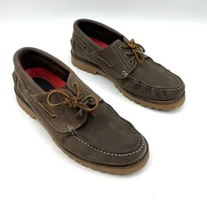 Next Direct 1982 Archive Nubuck Leather Loafers Brown Boat Shoes Coastal Prep