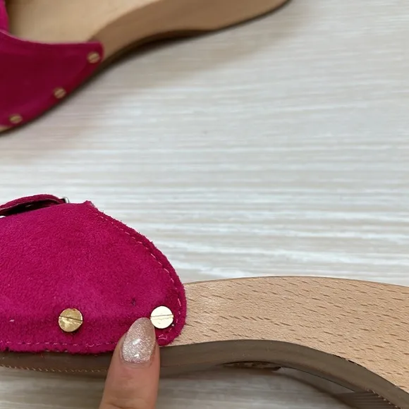 NIB Dr. Scholl’s sandals original collection color pinky arrow sz 9