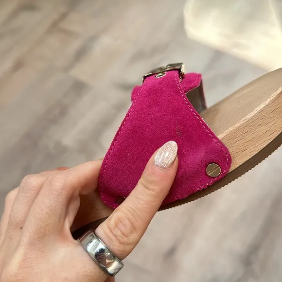 NIB Dr. Scholl’s sandals original collection color pinky arrow sz 9