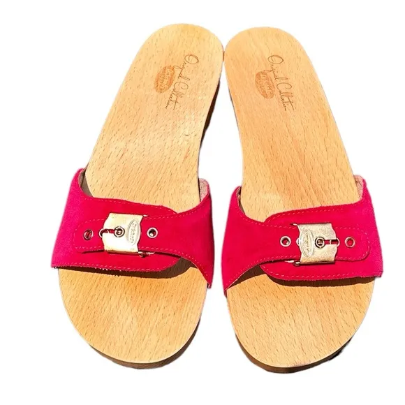 NIB Dr. Scholl’s sandals original collection color pinky arrow sz 9