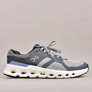 NICE! ON CLOUDRUNNER 2 MEN'S SIZE 13 ALLOY CHAMBRAY ATHLETIC SHOES GRAY WHITE
