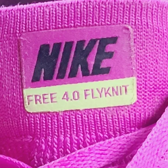 Nike 4.0 Flyknit Pink Fuschia Running Shoes Black Swoosh