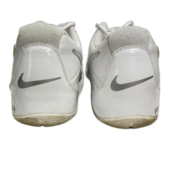 Nike Air Baseline Low Mens 12 Athletic Shoes White Metallic Sneakers 386240-111