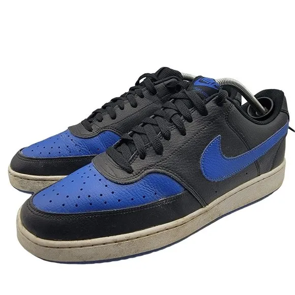 Nike Air Court Vision Low Mens Size 11.5 Black Blue Running Shoes DM8681-001
