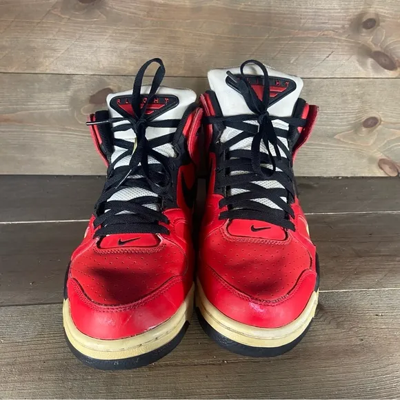 Nike air flight falcon Mens size 10.5 shoes red leather athletic sneakers