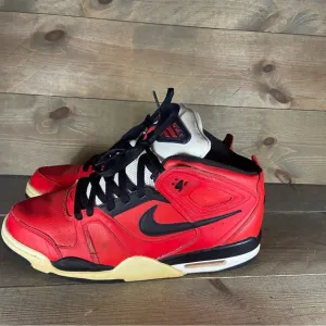 Nike air flight falcon Mens size 10.5 shoes red leather athletic sneakers