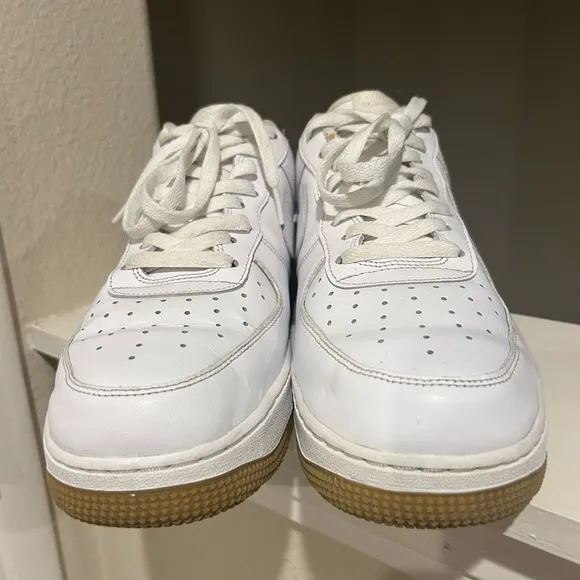 Nike Air Force 1 '07 Low White Gum Mens Size 11.5 Athletic Shoes Sneakers