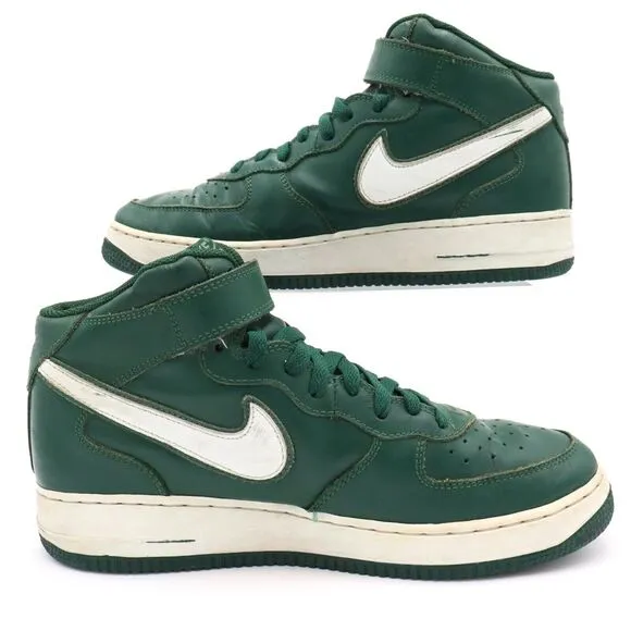 Nike Air Force 1 AF1 Mid 2003 Mens Size 10.5‎ US Forest Green Leather 306352-311