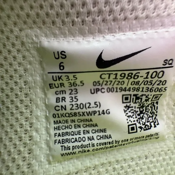 Nike Air Force 1 Crater Summit White CT1986 100 Shoes Sneakers Woman’s Size 6