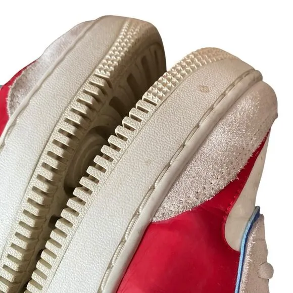 Nike Air Force 1 Sail Royal Red Blue Peach Sneakers size 9