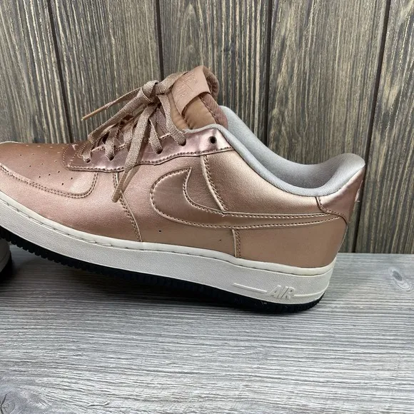 Nike Air Force 1 SE Low Metallic Bronze Shoes Sneakers Youth Size: 7Y