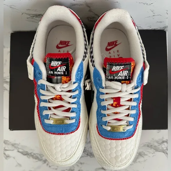 Nike Air Force 1 Shadow Patchwork Multi Shoes Sneakers DZ5193-100 Women Size 7.5