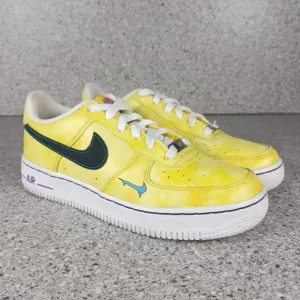 Nike Air Force 1 Yellow Sneakers 5.5Y Shoes