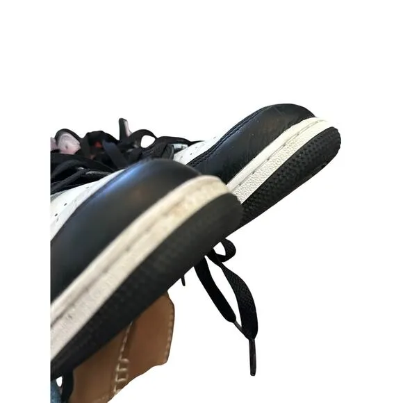 Nike Air Jordan 1 Black &amp; White Mid Lace Up Athletic Sneaker Shoes Size 6.5