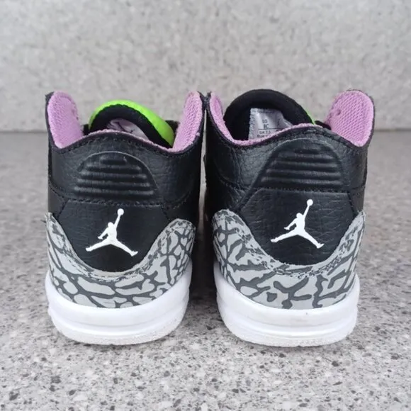 Nike Air Jordan 3 Retro Electric Green Sneakers Kids 8C Shoes