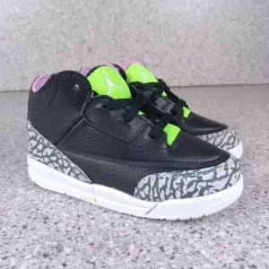 Nike Air Jordan 3 Retro Electric Green Sneakers Kids 8C Shoes