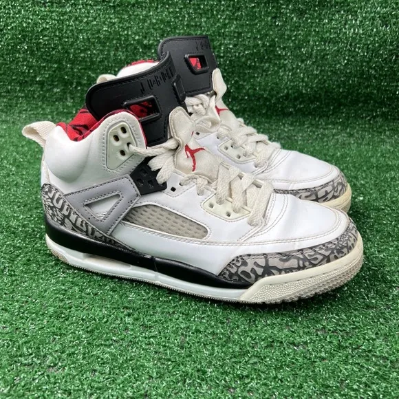 Nike Air Jordan 317321-122 Spizike Athletic Shoes White Black Red Size 4.5Y