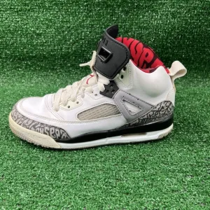 Nike Air Jordan 317321-122 Spizike Athletic Shoes White Black Red Size 4.5Y