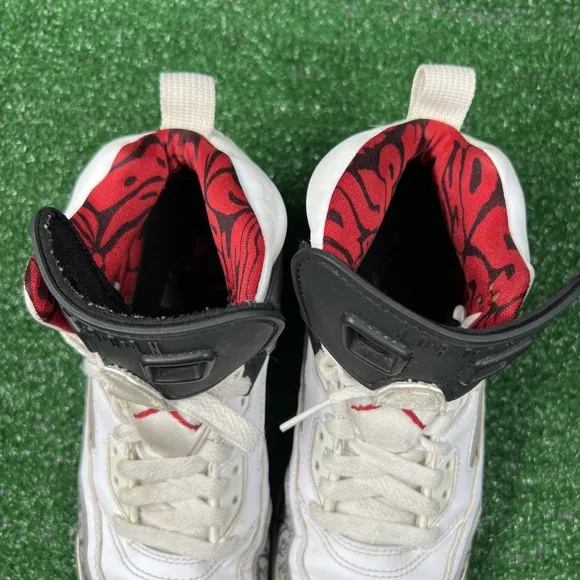 Nike Air Jordan 317321-122 Spizike Athletic Shoes White Black Red Size 4.5Y