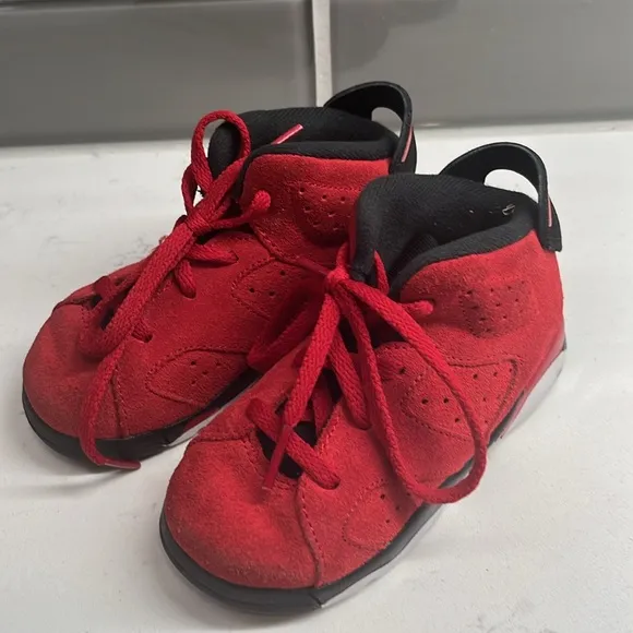 Nike Air Jordan 6 Retro Toro Toddler Size 8C Athletic Shoes Sneakers DV3605-600