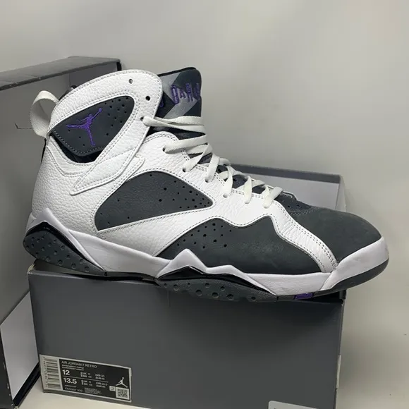 Nike Air Jordan 7 Retro Flint 2021 Mens Basketball Shoes White CU9307 Size 12