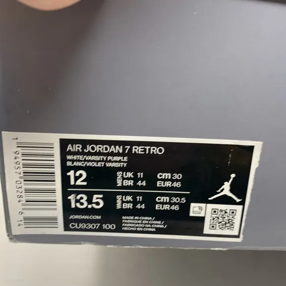 Nike Air Jordan 7 Retro Flint 2021 Mens Basketball Shoes White CU9307 Size 12