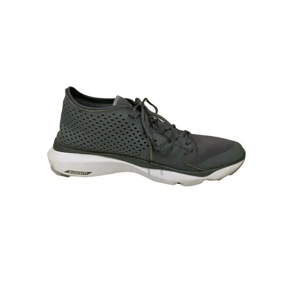 Nike AIR JORDAN FLOW Grey White Shoes Mens Size 12 Low Lace Up Athletic Sneakers