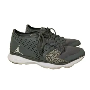 Nike AIR JORDAN FLOW Grey White Shoes Mens Size 12 Low Lace Up Athletic Sneakers