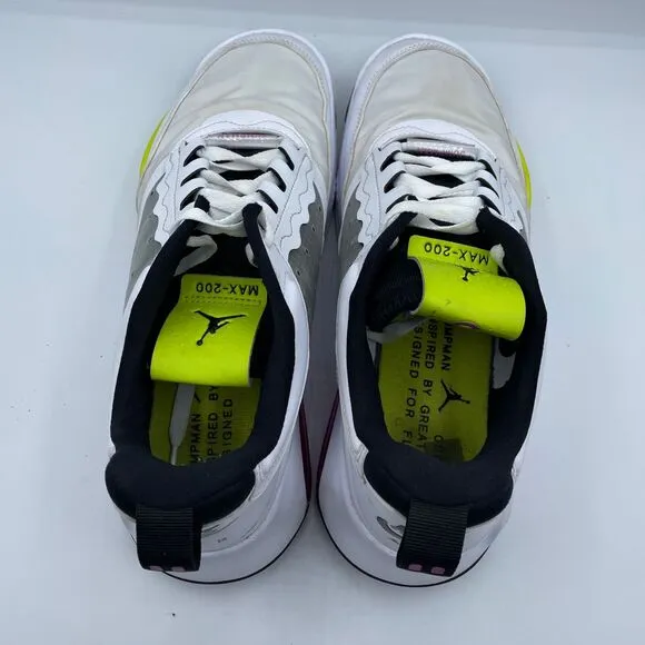 Nike Air Jordan Max 200 Vibrant White Yellow Shoes Sneakers Mens Size 10.5