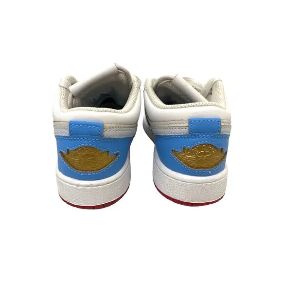 Nike Air Jordan Shoes Jordan 1 Low White Gradient Sneakers Size Youth 4