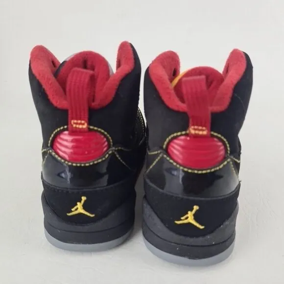 Nike Air Jordan Sixty Plus Black Leather LITTLE KIDS Shoes Size 11