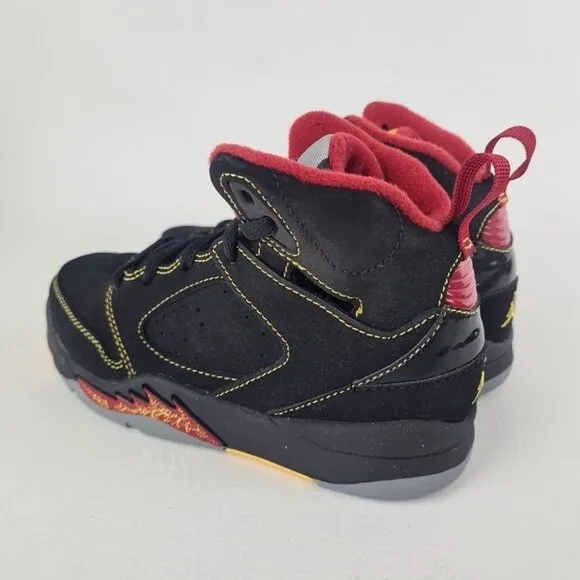 Nike Air Jordan Sixty Plus Black Leather LITTLE KIDS Shoes Size 11