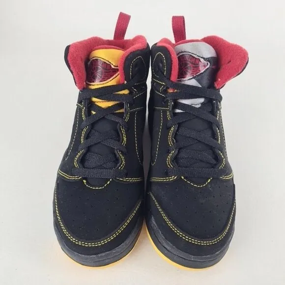 Nike Air Jordan Sixty Plus Black Leather LITTLE KIDS Shoes Size 11