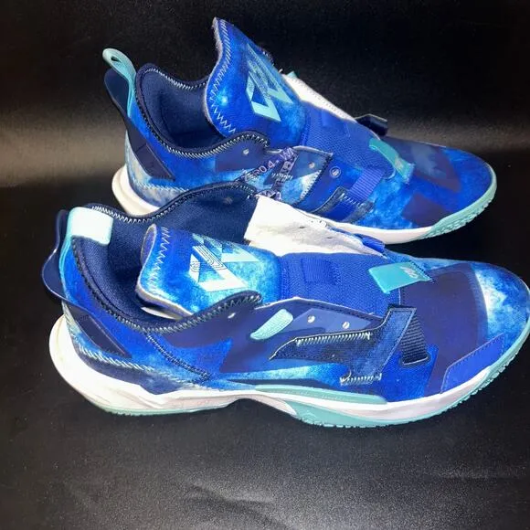 Nike Air Jordan Trust &amp; Loyalty Why Not Zer0.4 Blue Athletic Shoes Sneakers 12