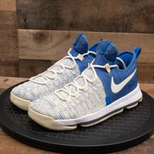 NIKE AIR KD 9 HOME MENS ATHLETIC SHOES BASKETBALL LOW BLUE WHITE SIZE 10