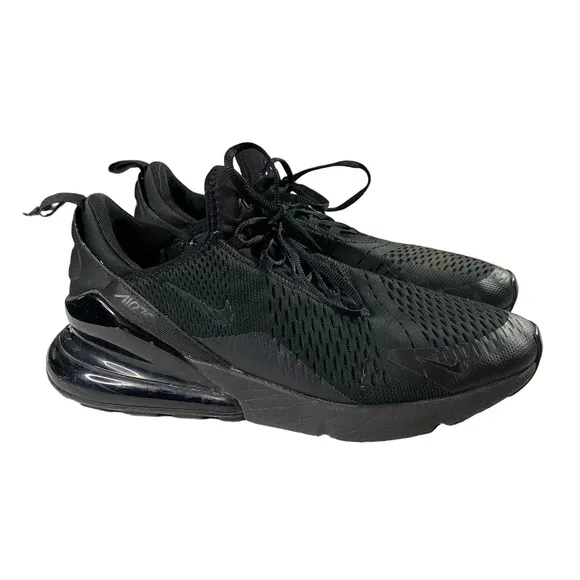 Nike Air Max 270 Triple Black Shoes Sneakers Men's 12