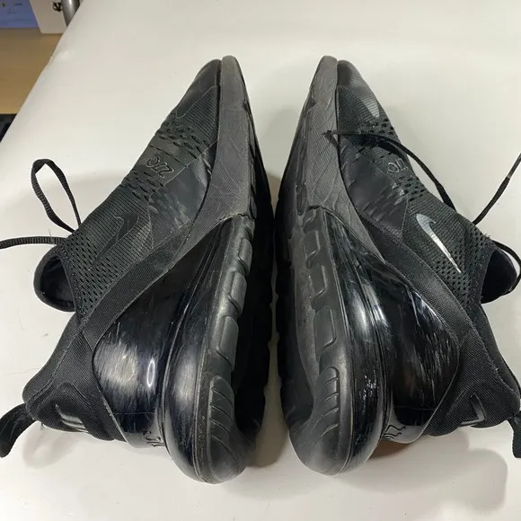 Nike Air Max 270 Triple Black Shoes Sneakers Men's 12