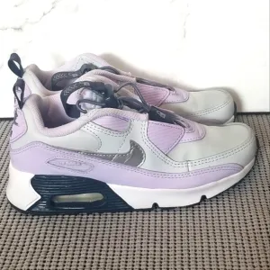 Nike Air Max 90 Toggle TD Pure Platinum Violet Kids Sneakers Shoes 1.5 Youth