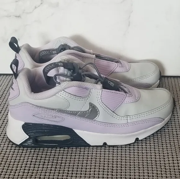 Nike Air Max 90 Toggle TD Pure Platinum Violet Kids Sneakers Shoes 1.5 Youth