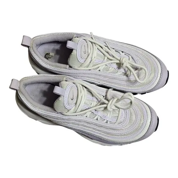 Nike Air Max 97 (GS) Size 5Y (6.5 Womens) Running Shoes White Purple 921522 114
