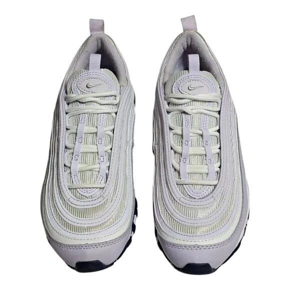 Nike Air Max 97 (GS) Size 5Y (6.5 Womens) Running Shoes White Purple 921522 114