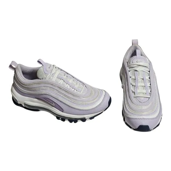 Nike Air Max 97 (GS) Size 5Y (6.5 Womens) Running Shoes White Purple 921522 114