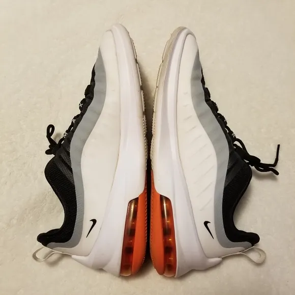 Nike Air Max Axis Mens White/Black/Gray/Magma Orange Athletic Shoes Size 8