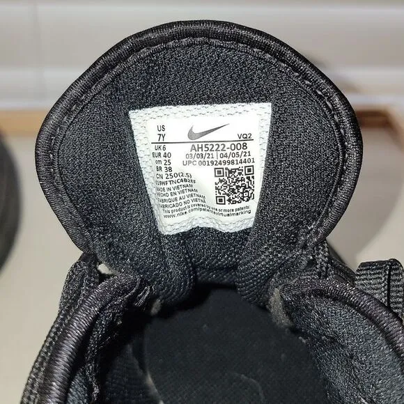 Nike Air Max Axis Triple Black Trainer Shoes AH5222-008 Size 7Y Womens 8.5