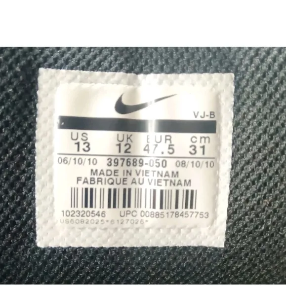 Nike Air Max Command 2010 Sneakers Men's Size 13 Shoes Gray~ Black~Purple