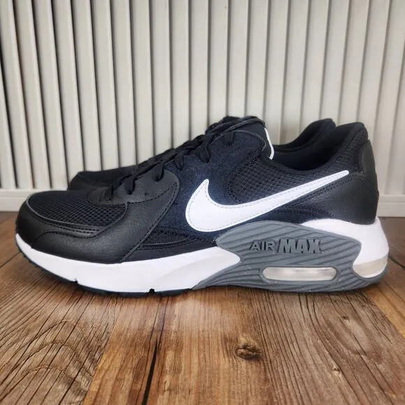Nike Air Max Excee Mens Sz 10 Black White Athletic Sneakers Shoes CD4165-001