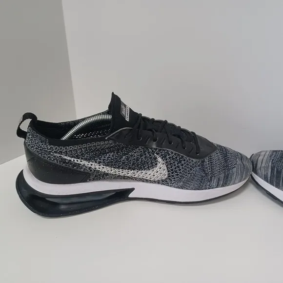 Nike Air Max Flyknit Racer DJ6106-001 Black White Shoes Sneakers Men's Size 11