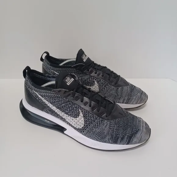 Nike Air Max Flyknit Racer DJ6106-001 Black White Shoes Sneakers Men's Size 11