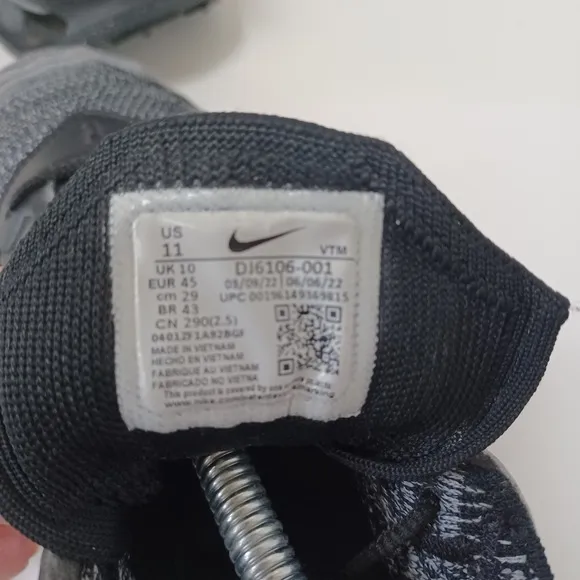 Nike Air Max Flyknit Racer DJ6106-001 Black White Shoes Sneakers Men's Size 11