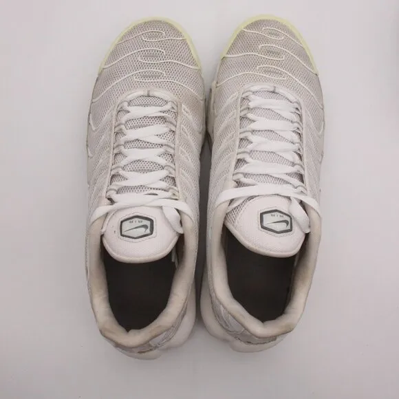 Nike Air Max Plus Men's 8.5 Sneakers Shoes Triple White Athletic 604133-139